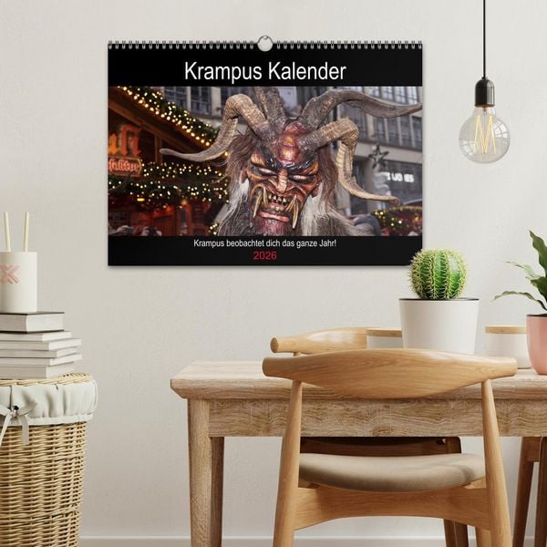 Produktbild: Krampus Kalender 2026 (Wandkalender 2026 DIN A3 quer), CALVENDO Monatskalender