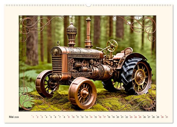 Produktbild: Steampunk Traktoren (Wandkalender 2026 DIN A2 quer), CALVENDO Monatskalender