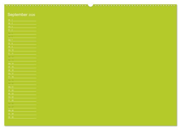 Produktbild: Bastel-Geburtstagskalender gr&uuml;n / Geburtstagskalender (Wandkalender 2026 DIN A2 quer), CALVENDO Monatskalender