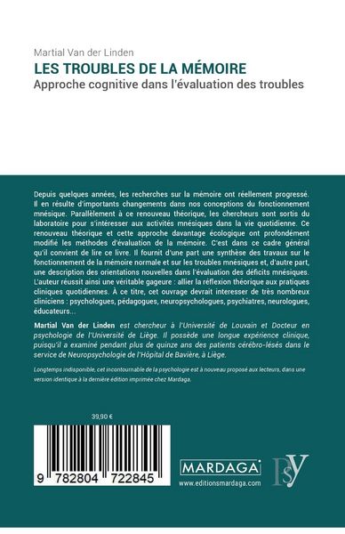 Produktbild: Les troubles de la m&eacute;moire