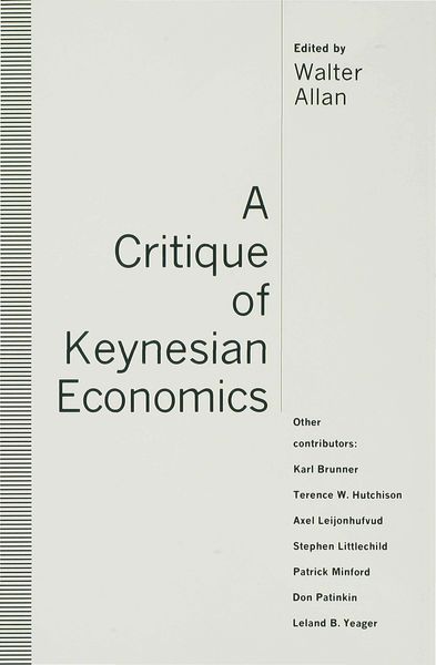 Produktbild: A Critique of Keynesian Economics