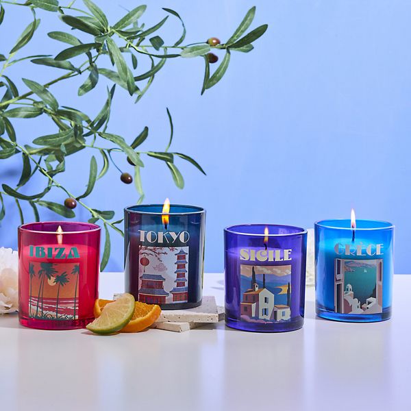 Produktbild: Duftkerze im Glas, 6,7 cm hoch, ReisegrOesse, 4er-Pack