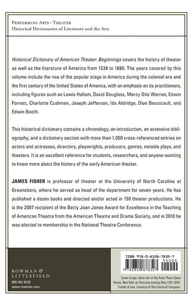 Produktbild: Historical Dictionary of American Theater