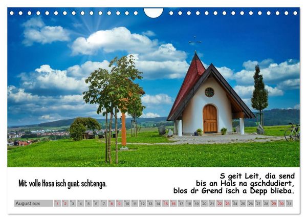 Produktbild: Schw&auml;bische Sprichw&ouml;rter 1 Wi ma hald so said! (Wandkalender 2026 DIN A4 quer), CALVENDO Monatskalender