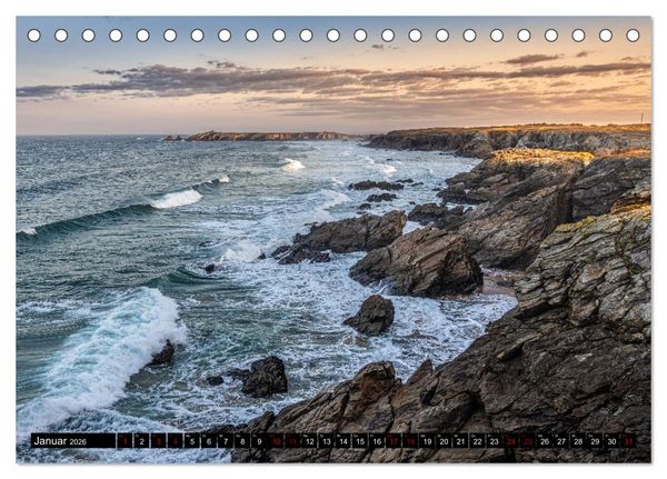 Produktbild: C&ocirc;te Sauvage - Die wilde K&uuml;ste der Bretagne (Tischkalender 2026 DIN A5 quer), CALVENDO Monatskalender