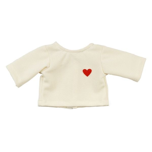 Produktbild: Puppen-Kordhose ''Herz-Konfetti'' mit T-Shirt und Nickituch, Gr. 35-45 cm