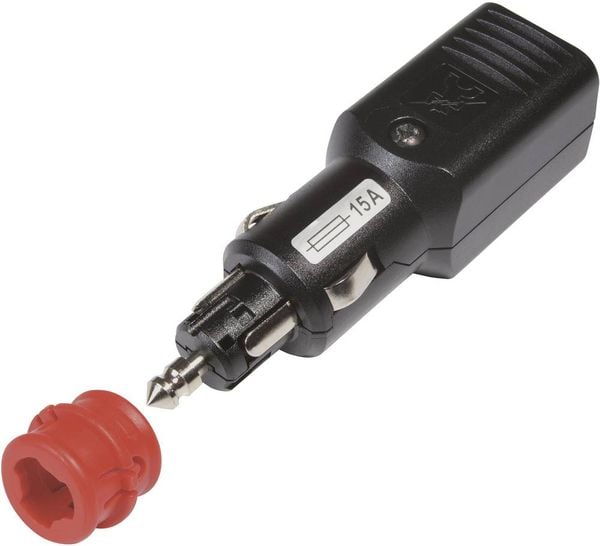 Produktbild: ProCar Universalstecker NG 15A mit zwangsgef&uuml;hrter Zugentlastung, mit Sicherung Belastbarkeit Strom max.=15 A 12 V, 24 V