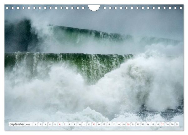 Produktbild: WASSERBERGE - Die Riesenwellen von Nazar&eacute; (Wandkalender 2026 DIN A4 quer), CALVENDO Monatskalender