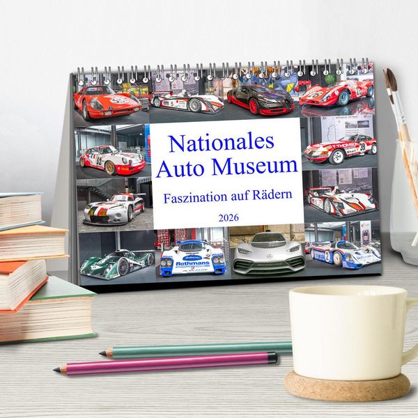 Produktbild: Nationales Auto Museum, Faszination auf R&auml;dern (Tischkalender 2026 DIN A5 quer), CALVENDO Monatskalender