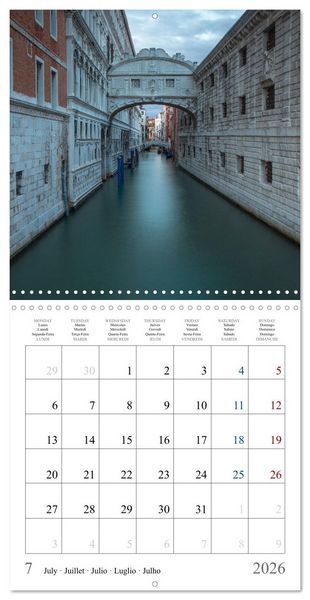 Produktbild: Romantic corners in Venice (Wall Calendar 2026 12 &times; 12 Inch) CALVENDO 12 Month Wall Calendar
