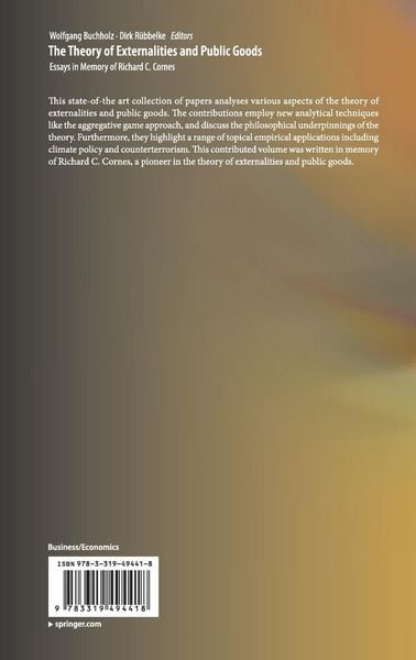 Produktbild: The Theory of Externalities and Public Goods