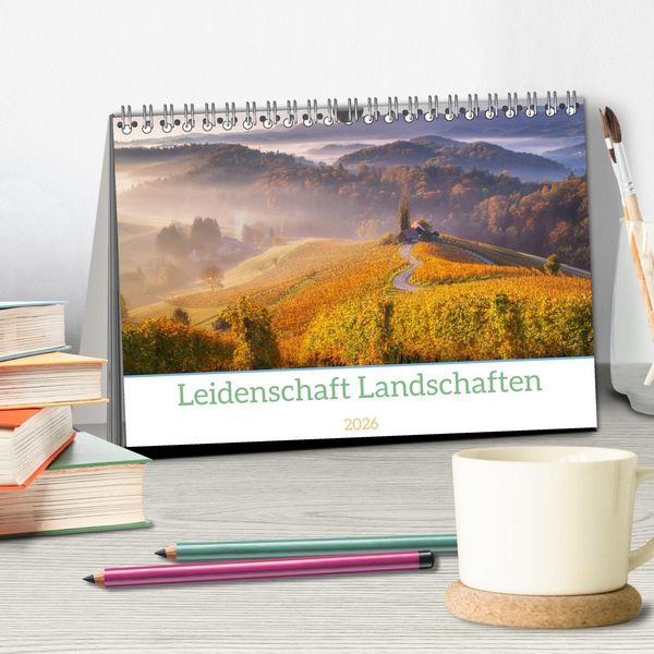 Produktbild: Leidenschaft Landschaften (Tischkalender 2026 DIN A5 quer), CALVENDO Monatskalender
