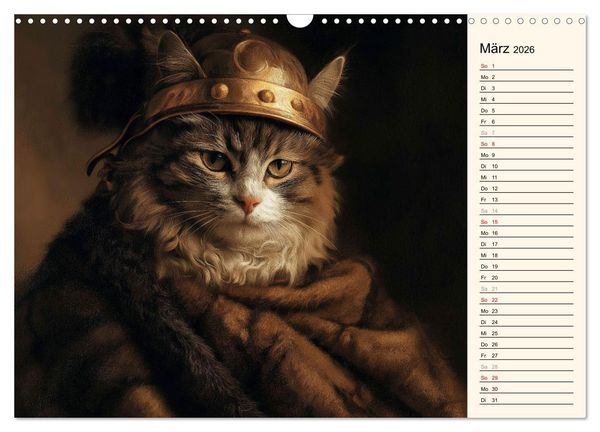 Produktbild: Katzen schaffen Kunst (Wandkalender 2026 DIN A3 quer), CALVENDO Monatskalender