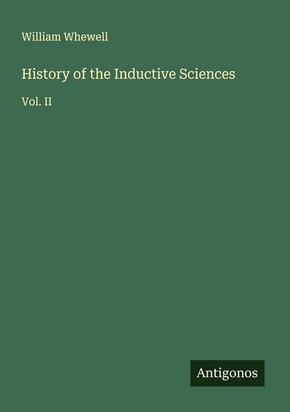 Produktbild: History of the Inductive Sciences