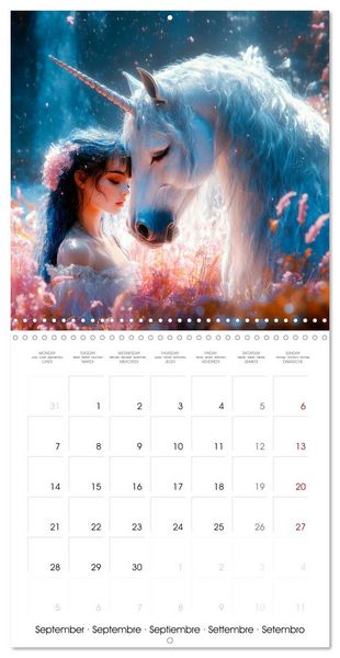 Produktbild: Unicorn Whispers - Tales of Glitter and Grace (Wall Calendar 2026 12 &times; 12 Inch) CALVENDO 12 Month Wall Calendar