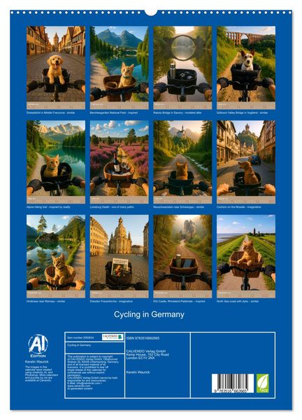 Produktbild: Cycling in Germany (High Quality Premium Wall Calendar 2026 DIN A2 portrait),CALVENDO 12 Month Wall Calendar