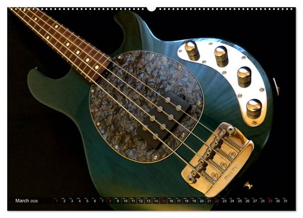 Produktbild: ROCK GUITARS Snapshots (High Quality Premium Wall Calendar 2026 DIN A2 landscape),CALVENDO 12 Month Wall Calendar