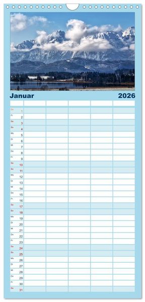Produktbild: Familienplaner 2026 - Hopfensee - Riviera des Allg&auml;us mit 5 Spalten (Wandkalender, 21 x 45 cm) CALVENDO