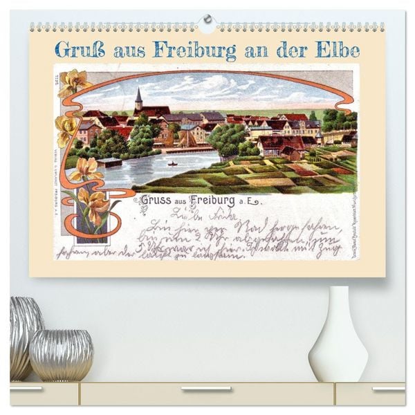 Produktbild: Gru&szlig; aus Freiburg an der Elbe (hochwertiger Premium Wandkalender 2026 DIN A2 quer), Kunstdruck in Hochglanz
