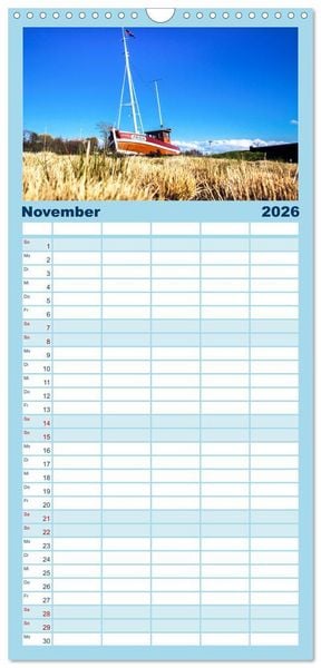 Produktbild: Familienplaner 2026 - Norden-Norddeich. Maritime Orte mit Flair mit 5 Spalten (Wandkalender, 21 x 45 cm) CALVENDO