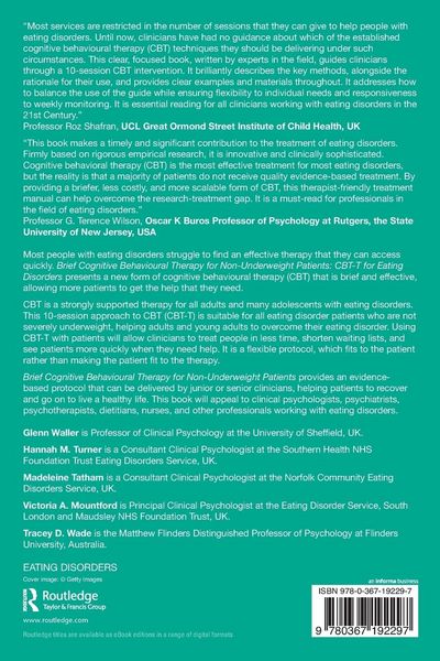 Produktbild: Brief Cognitive Behavioural Therapy for Non-Underweight Patients