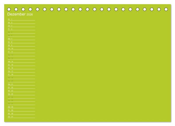 Produktbild: Bastel-Geburtstagskalender gr&uuml;n / Geburtstagskalender (Tischkalender 2026 DIN A5 quer), CALVENDO Monatskalender