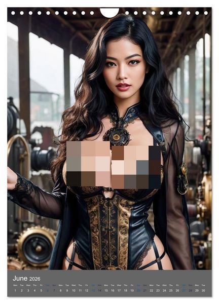 Produktbild: Seductive steampunk divas (Wall Calendar 2026 DIN A4 portrait), CALVENDO 12 Month Wall Calendar
