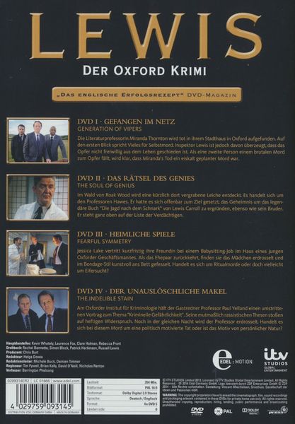Produktbild: Lewis - Der Oxford Krimi - Staffel 6 [4 DVDs]
