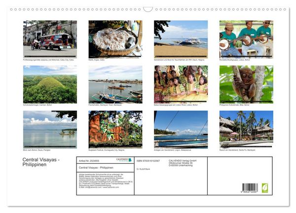 Produktbild: Central Visayas - Philippinen (Wandkalender 2026 DIN A2 quer), CALVENDO Monatskalender