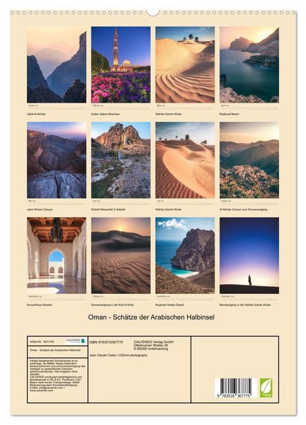 Produktbild: Oman - Sch&auml;tze der Arabischen Halbinsel (hochwertiger Premium Wandkalender 2026 DIN A2 hoch), Kunstdruck in Hochglanz