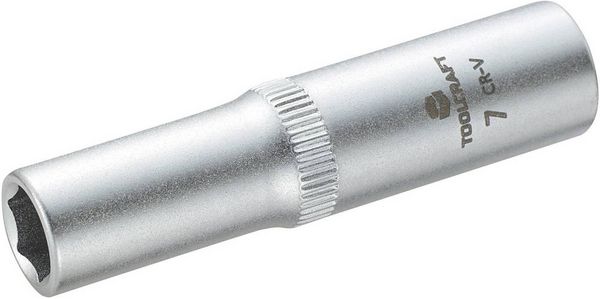 TOOLCRAFT Steckschlüssel-Einsatz 6,3mm (1/4') 816096 Schlüsselweite 7mm