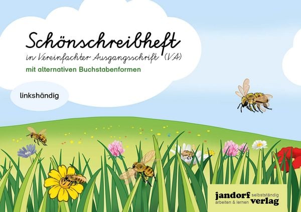 Schönschreibheft in VA - linkshändig - Vereinfachte Ausgangsschrift - mit alternativen Buchstabenformen, Geheftet von Anja Wachendorf, Jandorfverlag