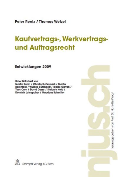 Produktbild: Kaufvertrags-, Werkvertrags- und Auftragsrecht, Entwicklungen 2009