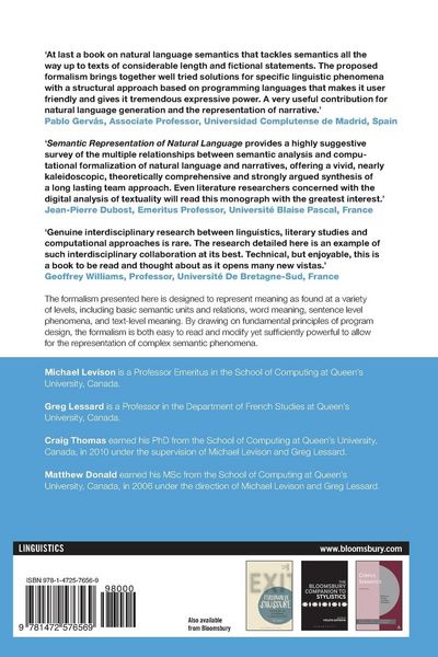 Produktbild: The Semantic Representation of Natural Language