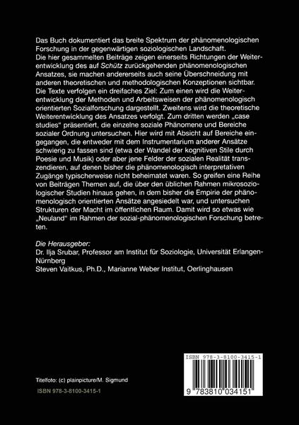 Produktbild: Ph&auml;nomenologie und soziale Wirklichkeit