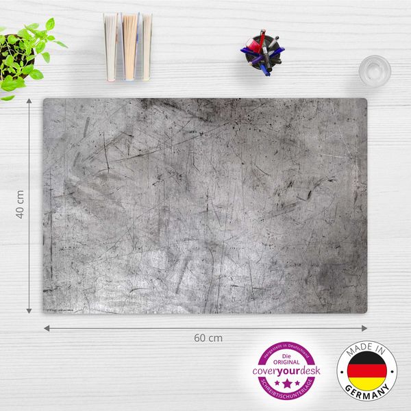 Produktbild: Cover-your-desk Schreibtischunterlage f&uuml;r Kinder Vintage Metallplatte Usedlook, aus hochwertigem Vinyl , 60 x 40 cm