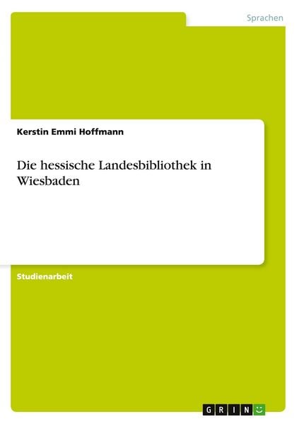 Produktbild: Die hessische Landesbibliothek in Wiesbaden