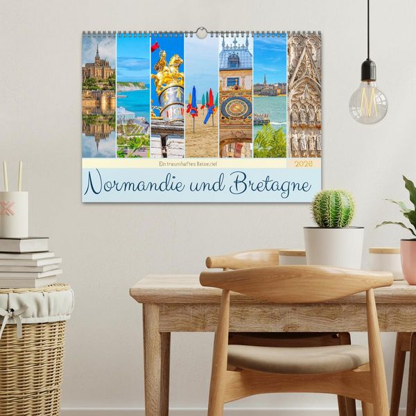 Produktbild: Ein traumhaftes Reiseziel - Normandie und Bretagne (Wandkalender 2026 DIN A3 quer), CALVENDO Monatskalender