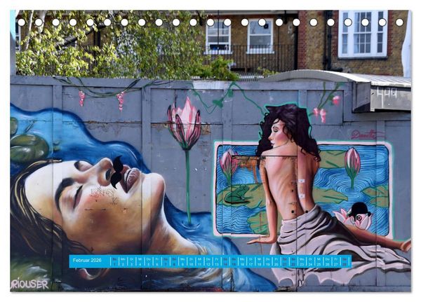 Produktbild: Streetart-Kunst, die die Stra&szlig;en Londons atmen l&auml;sst (Tischkalender 2026 DIN A5 quer), CALVENDO Monatskalender