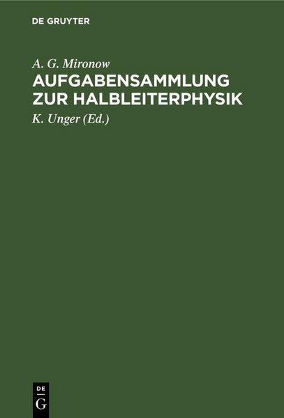 Produktbild: Aufgabensammlung zur Halbleiterphysik