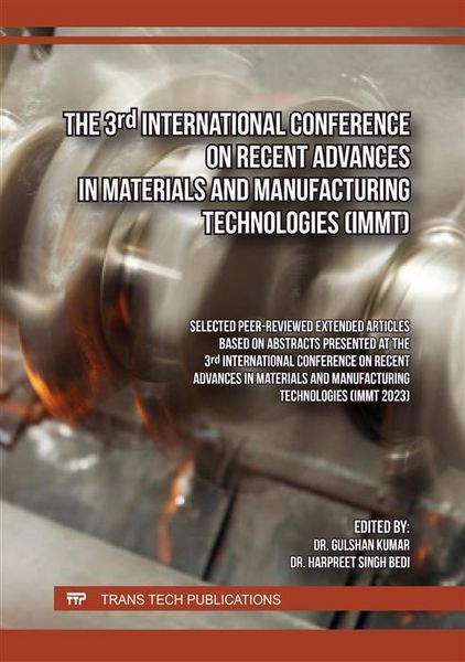 Produktbild: The 3rd International Conference on Recent Advances in Materials and Manufacturing Technologies (IMMT)