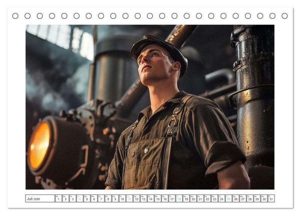 Produktbild: Mit Volldampf in dein Herz (Tischkalender 2026 DIN A5 quer), CALVENDO Monatskalender