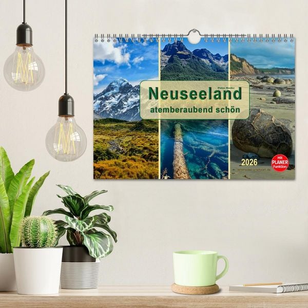 Produktbild: Neuseeland - atemberaubend sch&ouml;n (Wandkalender 2026 DIN A4 quer), CALVENDO Monatskalender