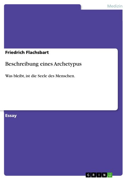 Produktbild: Beschreibung eines Archetypus