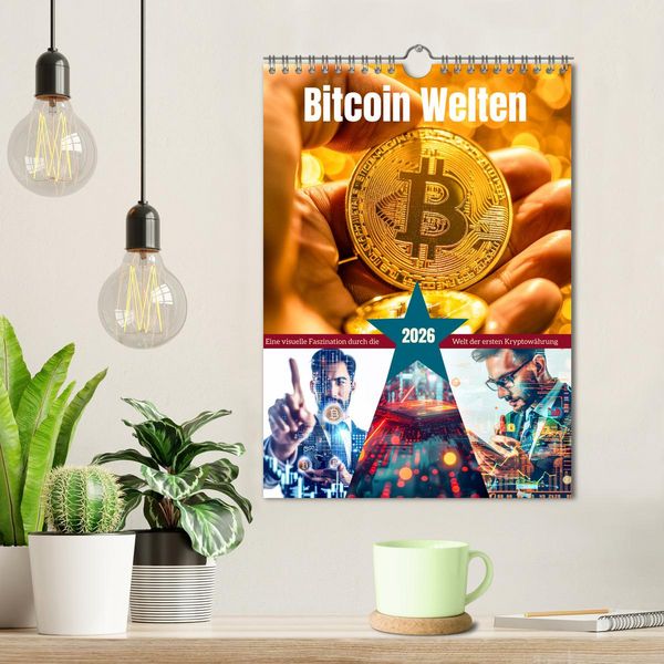 Produktbild: Bitcoin Welten (Wandkalender 2026 DIN A4 hoch), CALVENDO Monatskalender