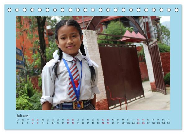 Produktbild: Kalender der Nepal Kinderhilfe e.V. (Tischkalender 2026 DIN A5 quer), CALVENDO Monatskalender