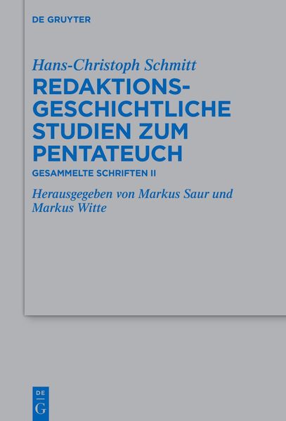 Produktbild: Redaktionsgeschichtliche Studien zum Pentateuch