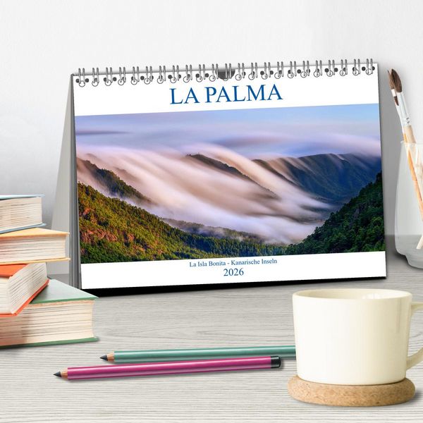 Produktbild: La Palma - La Isla Bonita - Kanarische Inseln (Tischkalender 2026 DIN A5 quer), CALVENDO Monatskalender