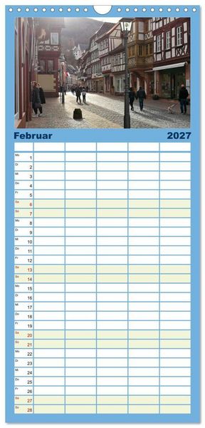 Produktbild: Familienplaner 2027 - Wanderbares Miltenberg mit 5 Spalten (Wandkalender, 21 x 45 cm) CALVENDO