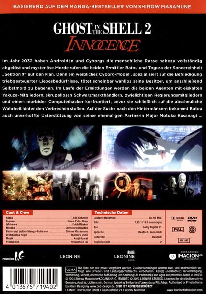 Produktbild: Ghost in the Shell 2 - Innocence